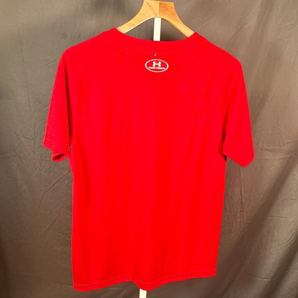 Under Armour Boys Red HeatGear Loose Fit Henley Baseball Jersey Shirt YXL - Picture 11 of 11